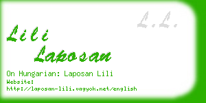 lili laposan business card